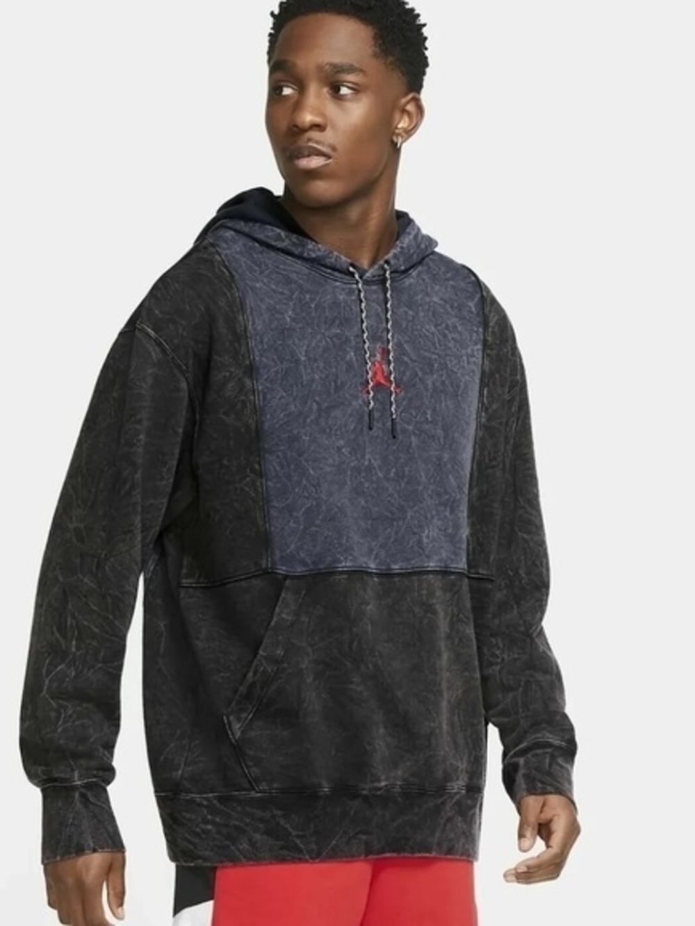 Nike Air Jordan Vintage Wash Hoodie Size Large | Graphic Swoosh Pullover Hoodie